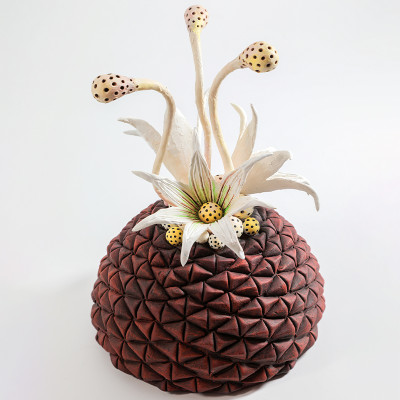 Статуэтка тропический фрукт Pandora Tropical Fruit Brown Red Creamy Flowers