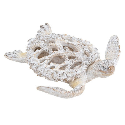 Статуэтка черепаха с ажурным панцирем и детализированной текстурой в белом цвете Marine Accessories