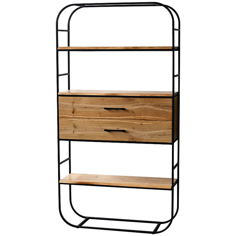 Стеллаж Glenn Industrial Metal Rust Two Drawers Rack