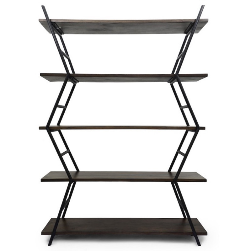 Стеллаж Industrial Zigzag Dark Wood