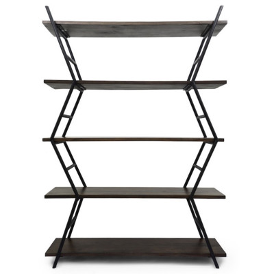 Стеллаж Industrial Zigzag Dark Wood