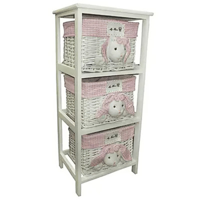 Стеллаж для детской с животными с плетенными корзинами Cute Elephant
