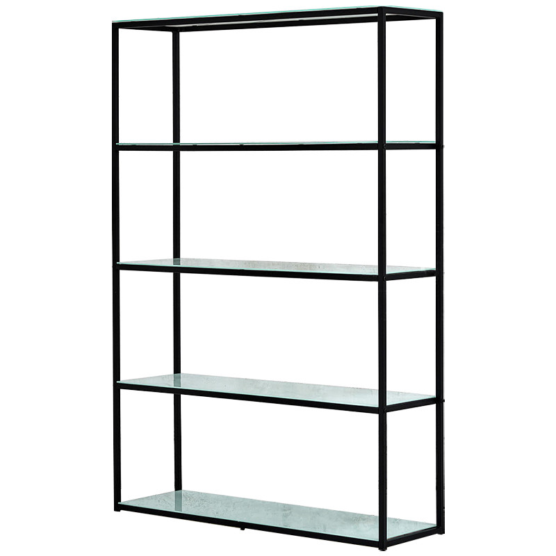 Стеллаж металлический со стеклянными полками Hebert Marble Glass Rack