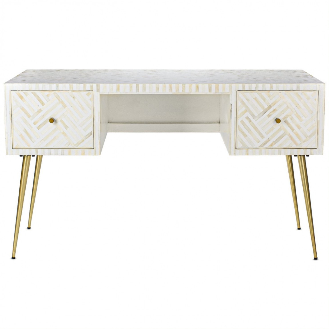 Стол Cream Indian Bone Inlay table