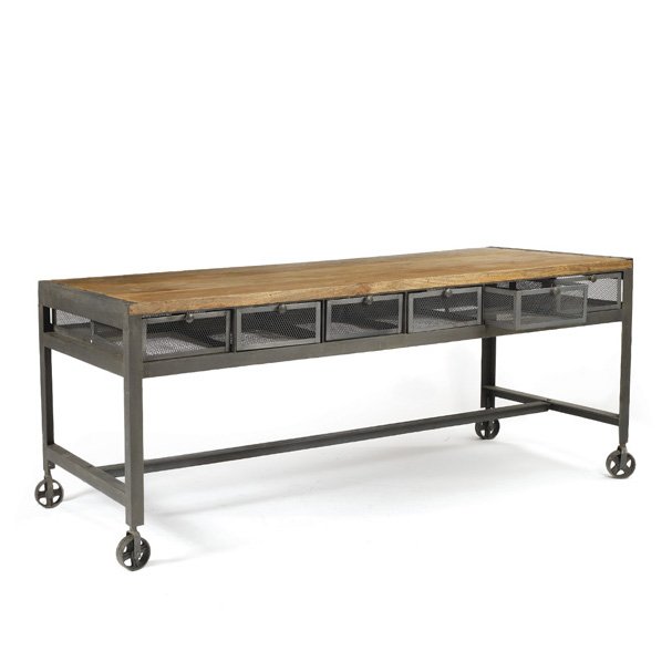 Стол Industrial Metal Metropolitan Work Table