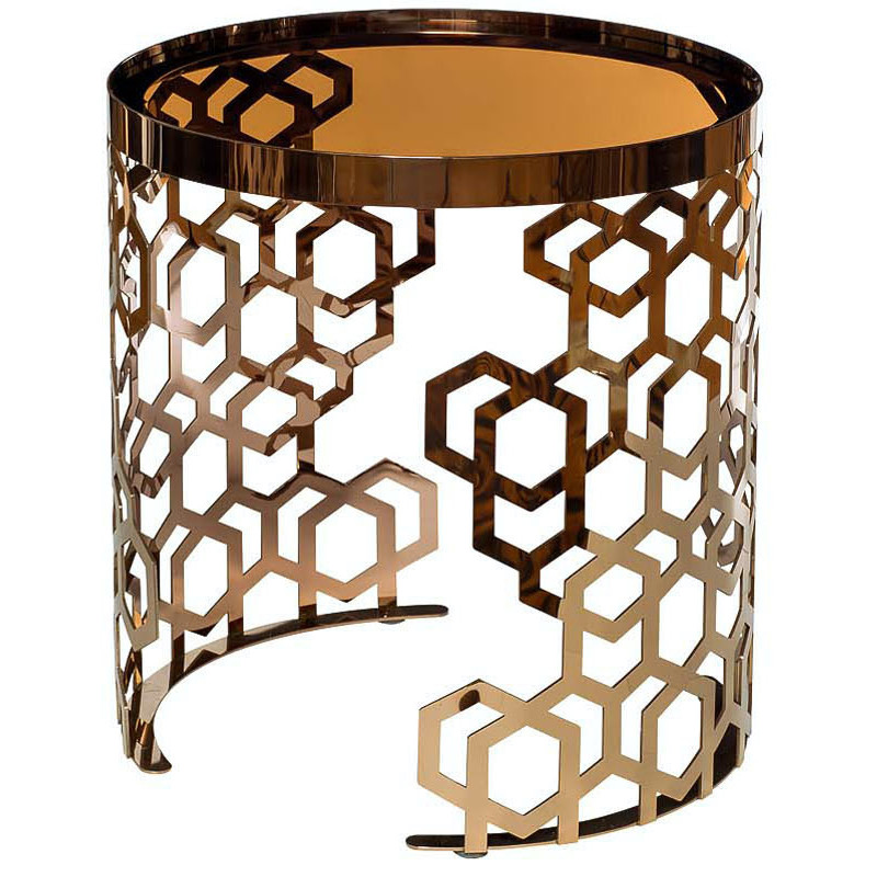 Стол Yen Geometry Table Pink Gold 50