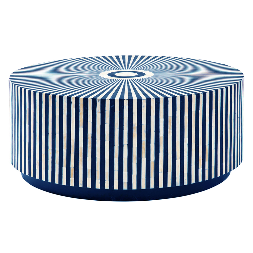 Стол журнальный Mandika Bone Inlay Coffee Table blue