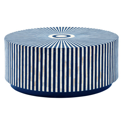Стол журнальный Mandika Bone Inlay Coffee Table blue