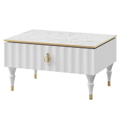 Стол журнальный белый с ящиком Expanses of Beauty