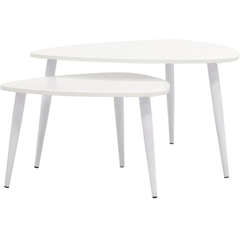 Стол кофейный Set of two tables Castro белый