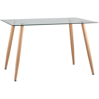 Стол обеденный Wood and Glass Стеклянная столешница