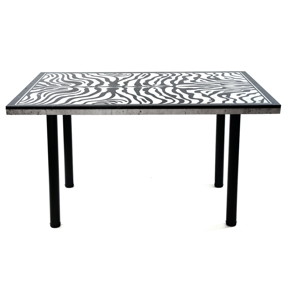 Стол обеденный из натурального мрамора Marble BW Accent Table