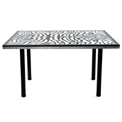 Стол обеденный из натурального мрамора Marble BW Accent Table