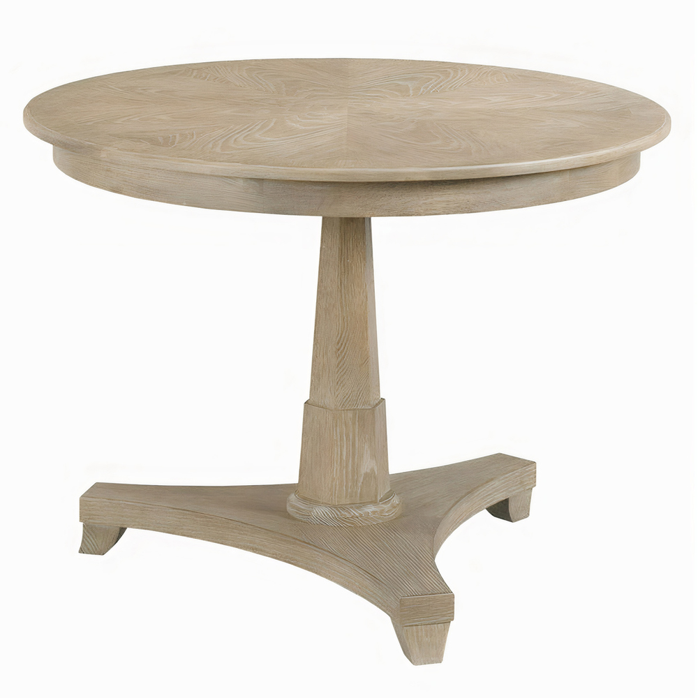 Стол обеденный круглый из дуба Oak Table on Hexagonal Base