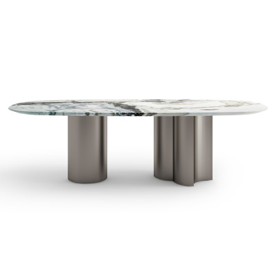 Стол обеденный мраморный с колоннами Marble Column Table