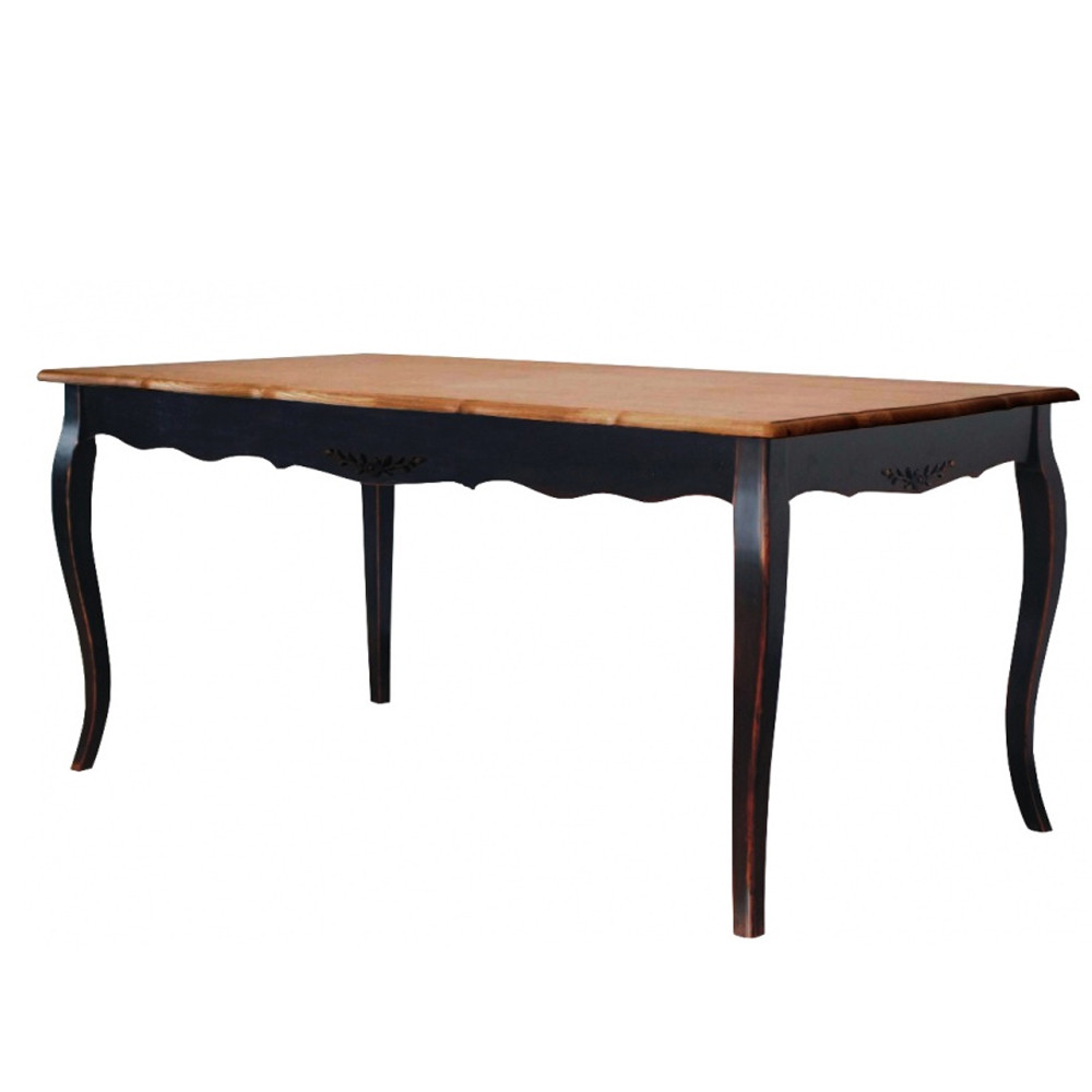 Стол обеденный прямоугольный из массива березы со столешницей из шпона ясеня Vintage