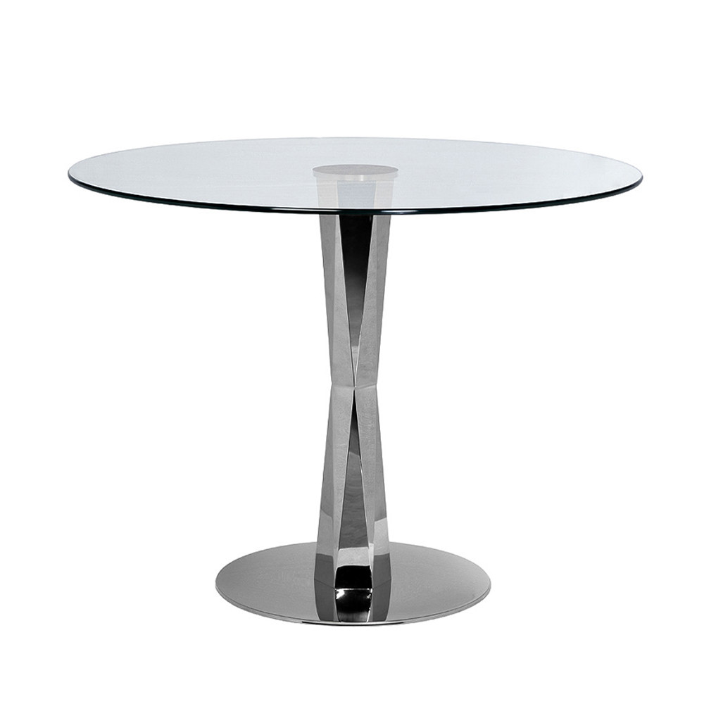 Стол обеденный с круглой прозрачной столешницей Interior Dining Table