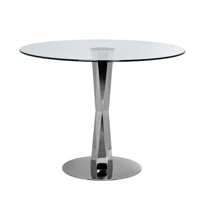 Стол обеденный с круглой прозрачной столешницей Interior Dining Table