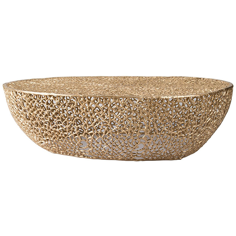 Столик алюминиевый золотой Jennifer