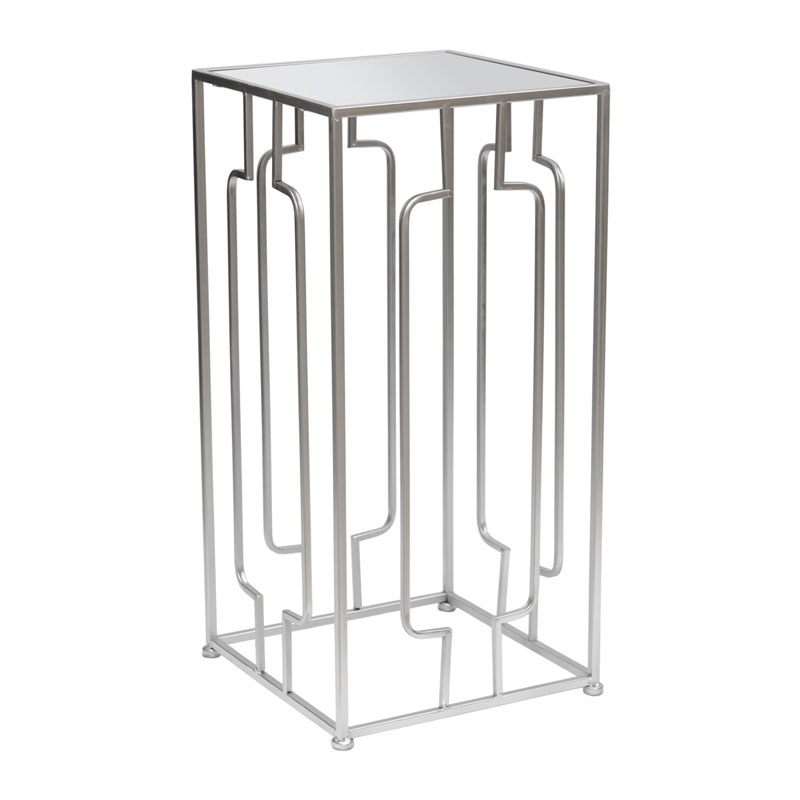 Столик высокий с серебряной основой Edison