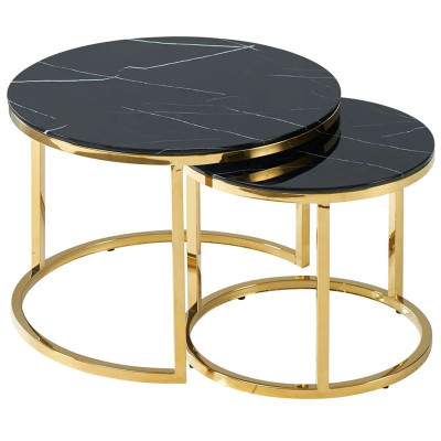Столик кофейный Priestley Collection Duo столешница черный мрамор
