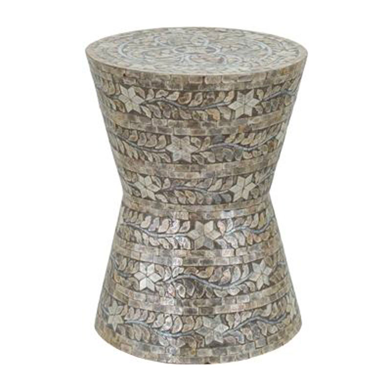 Столик круглый с инкрустацией мозаика цветы Zoe