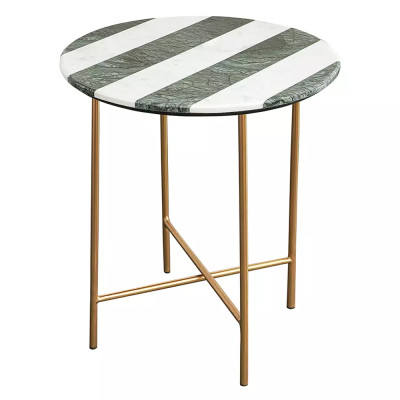 Столик приставной с круглой столешницей с полосатым узором Tabletops with Striped Pattern