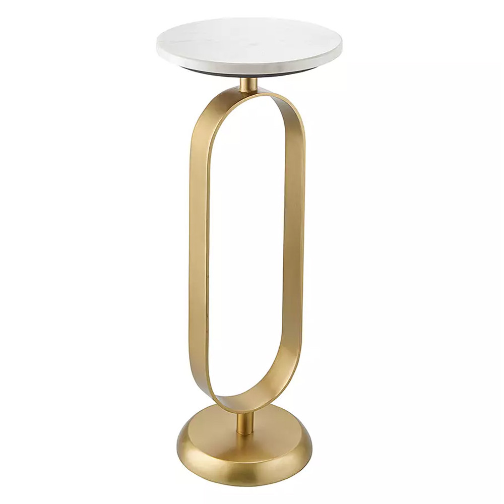 Столик приставной с овальным золотым основанием Oval Gold Base