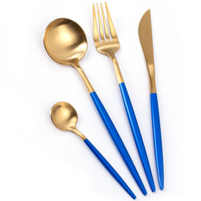 Столовые приборы Gold and Blue