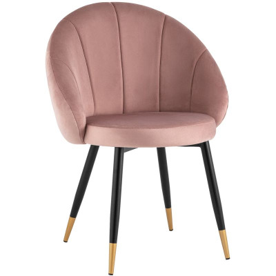 Стул Alberto Chair Розовый Велюр