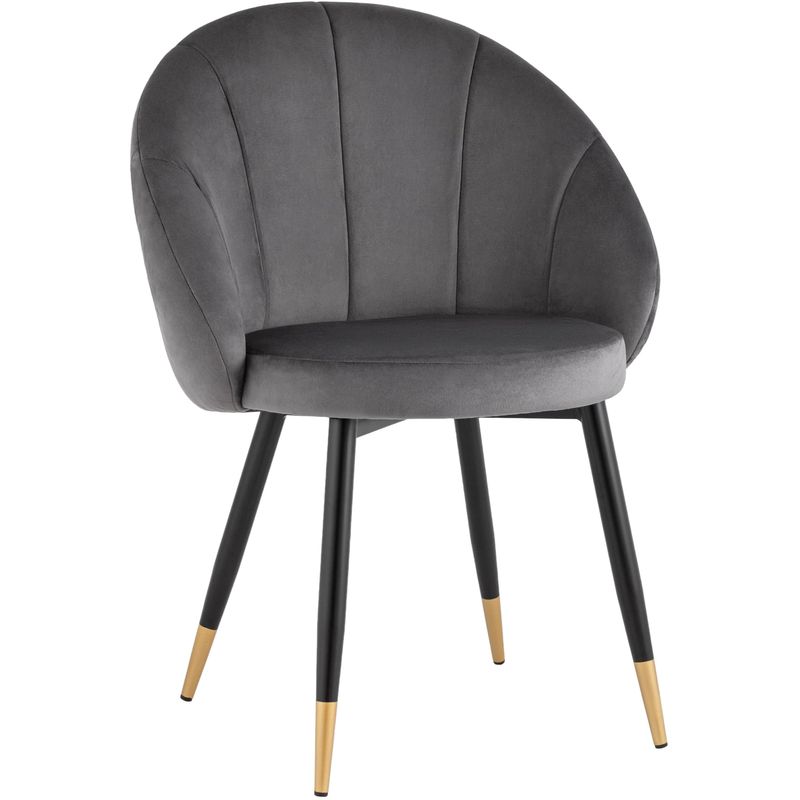 Стул Alberto Chair Серый Велюр