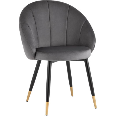 Стул Alberto Chair Серый Велюр