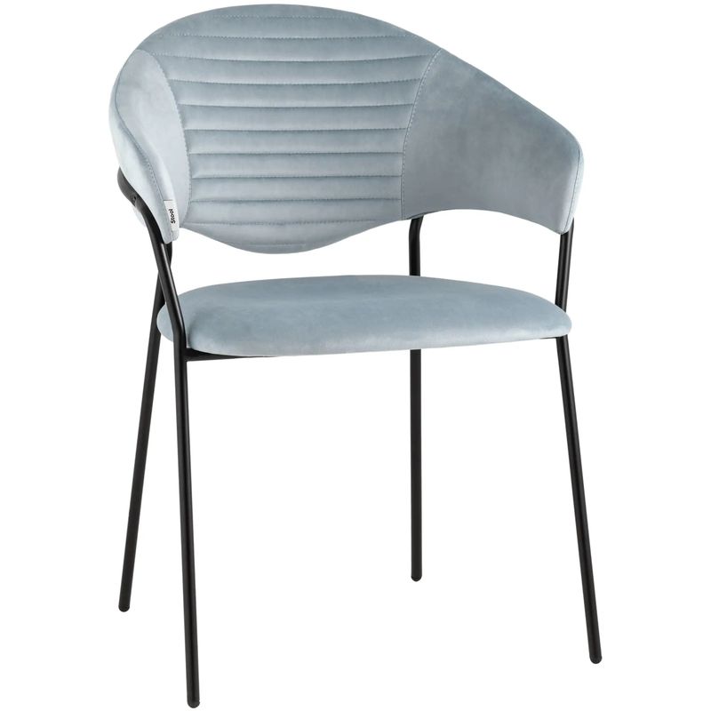 Стул Alexis Chair Пыльно-Голубой Велюр