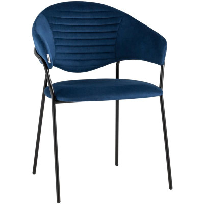 Стул Alexis Chair Синий Велюр