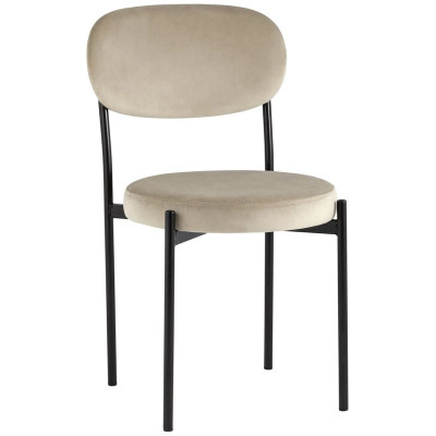 Стул Alfie Chair Молочный Велюр