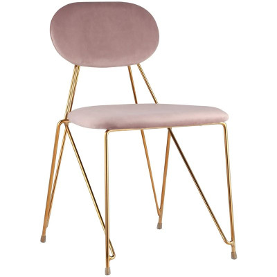 Стул Alice Chair Велюр Пастельно-Розовый