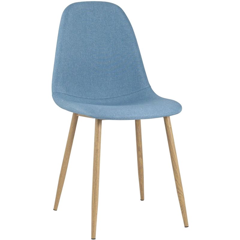 Стул Archie Chair Ткань Голубая Рогожка