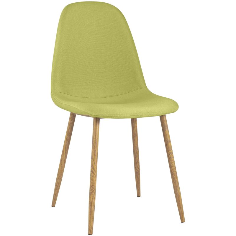 Стул Archie Chair Ткань Рогожка Лайм