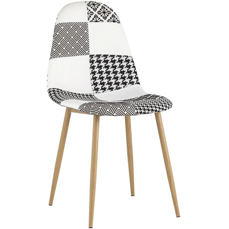 Стул Archie Chair Черно-Белый Печворк