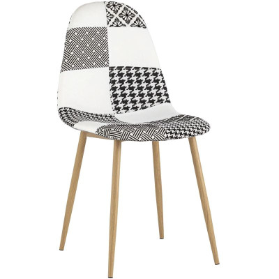 Стул Archie Chair Черно-Белый Печворк