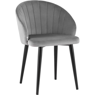 Стул Balsari Chair Светло-Серый Велюр