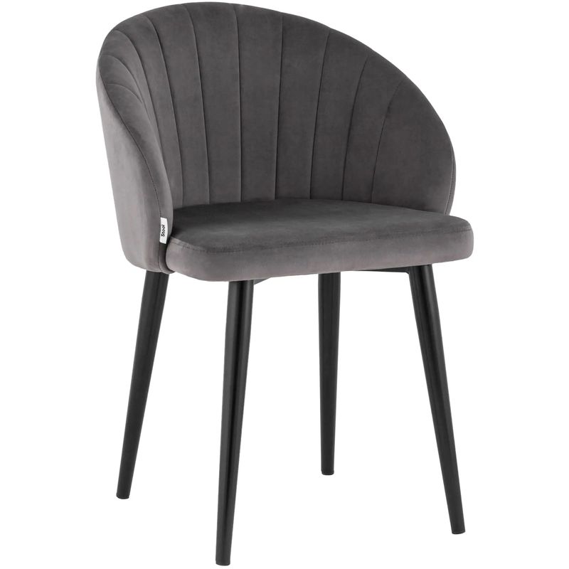 Стул Balsari Chair Серый Велюр