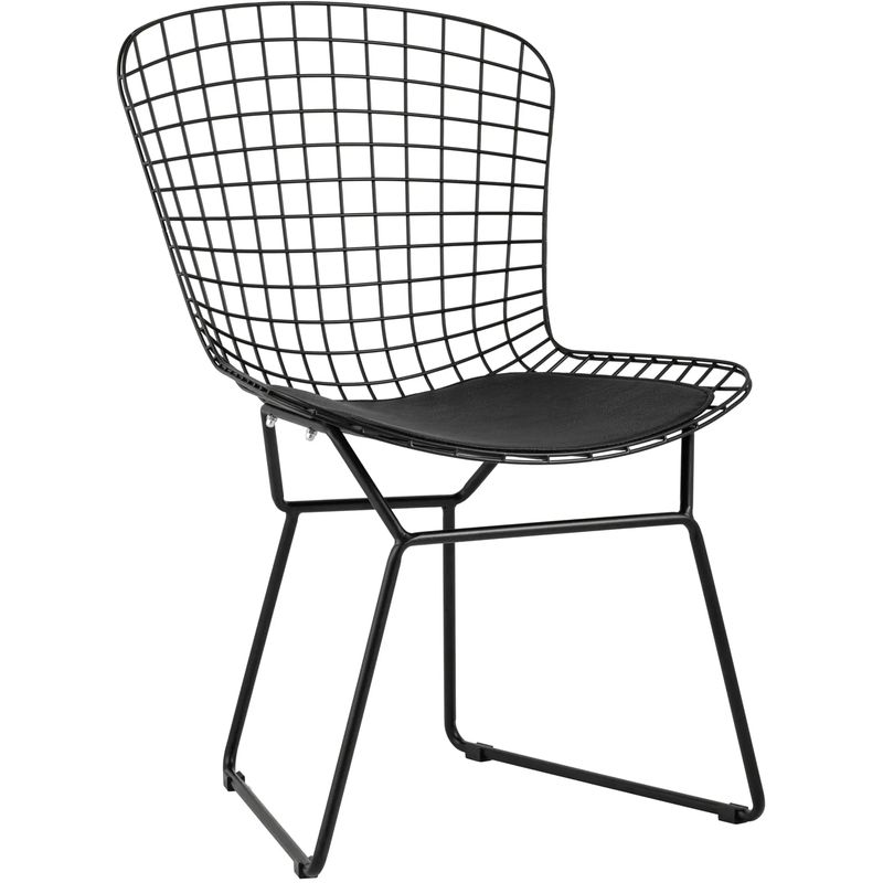 Стул Bertoia Chair Черный Матовый Металл