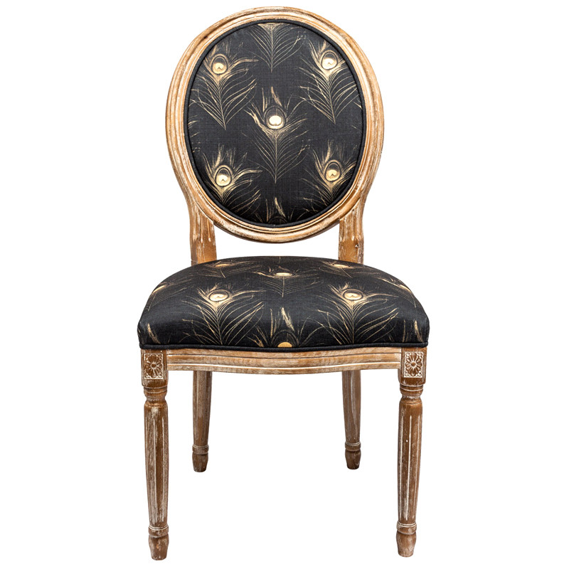 Стул c принтом перо павлина Magic Feathers Night