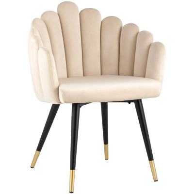 Стул Camellia Chair Бежевый Велюр