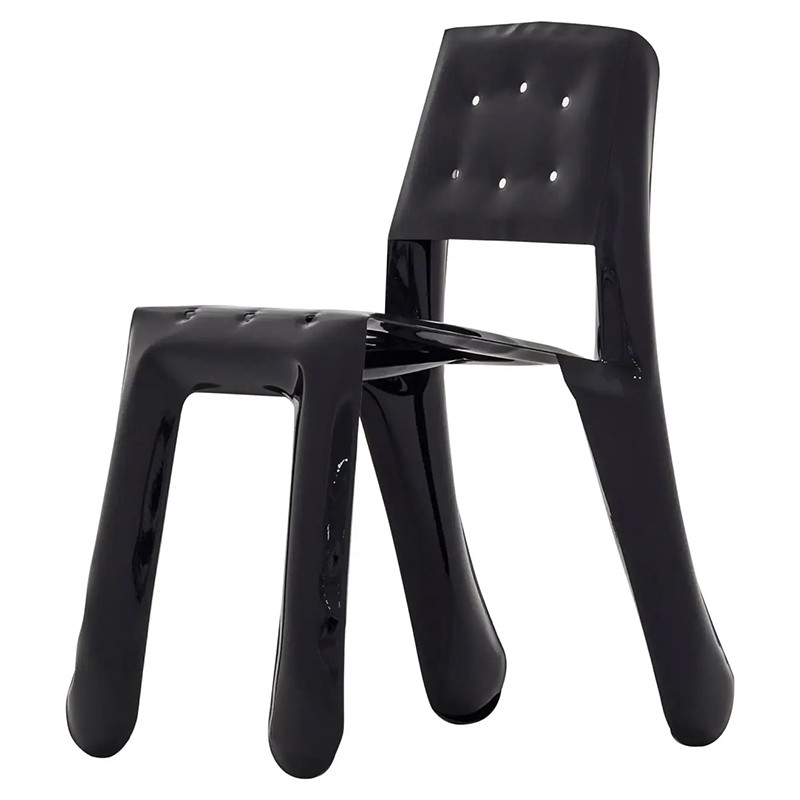 Стул Chippensteel 0.5 Polished Black Glossy Color Carbon Steel Seating by Zieta
