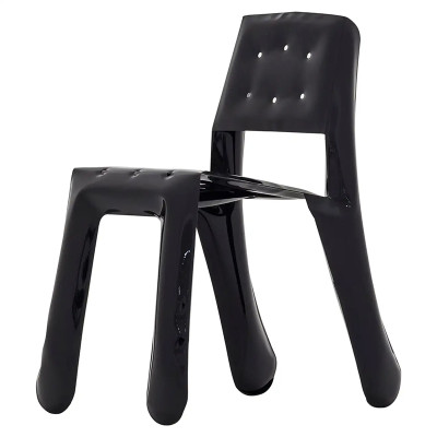 Стул Chippensteel 0.5 Polished Black Glossy Color Carbon Steel Seating by Zieta