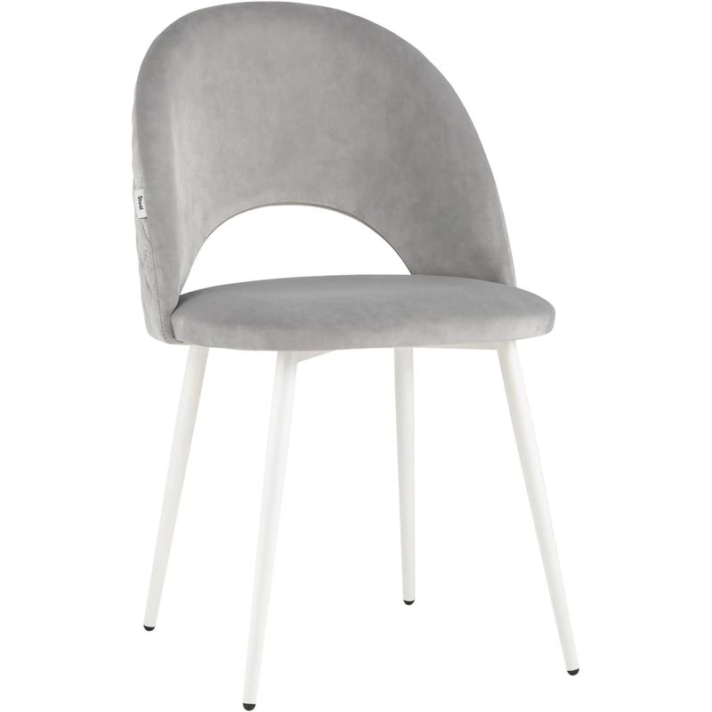 Стул CLIFF Chair Светло-Серый Велюр
