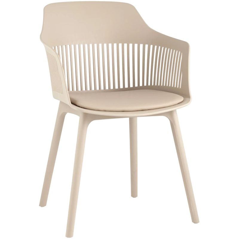 Стул Crocus Chair Бежевый цвет Велюровая подушка