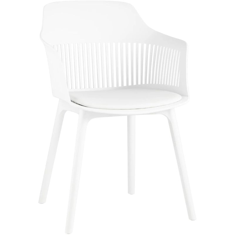 Стул Crocus Chair Белый цвет Подушка эко-кожа